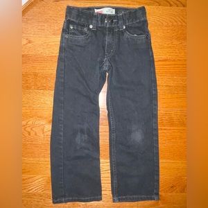 Levi’s Boys 505 Slim Black Jeans Size 6